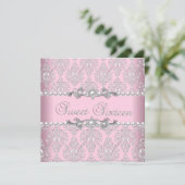 Invitation Doux 16 Seize Pink Silver Blanc Pearl Lace (Debout devant)