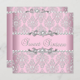 Invitation Doux 16 Seize Pink Silver Blanc Pearl Lace