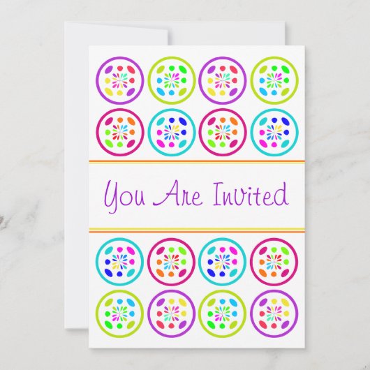 Invitation Doux 16 Seteen Party couleurs tropicales brillante (Devant)