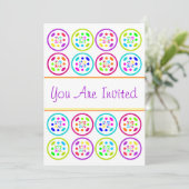 Invitation Doux 16 Seteen Party couleurs tropicales brillante (Debout devant)