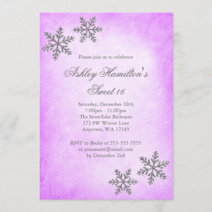 Invitation Doux 16 Snowflakes de Wonderland violet