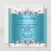 Invitation Doux 16 Sweets sixteens Blanc Bleu Violet Fleurs (Dos)