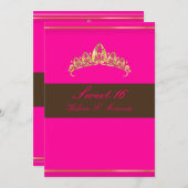 Invitation Doux 16/ tiara de chocolat rose (Devant / Derrière)