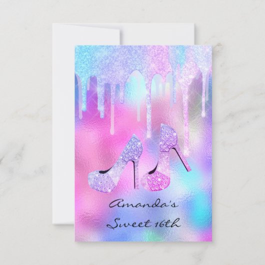 Invitation Doux 16e 15e gouttes Holographique Roses talons ha (Dos)