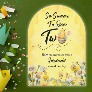 Invitation Doux à être deux Fleurs sauvages 1er anniversaire