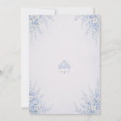 Invitation Doux Anniversaire Seize Ans Conte de Fée Bleu (Dos)