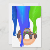 Invitation Doux beignets, couleurs arc-en-ciel, premier anniv (Dos)