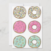 Invitation Doux beignets, couleurs arc-en-ciel, premier anniv (Dos)