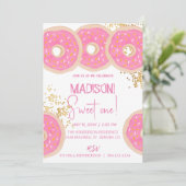 Invitation Doux beignets, couleurs arc-en-ciel, premier anniv (Debout devant)