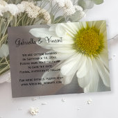 Invitation Doux Blancs sur Mariage Gris Enregistrer la Date