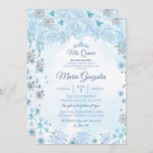 Invitation Doux Bleu Saison Douce 15e Anniversaire (Devant / Derrière)