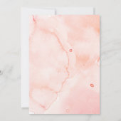 Invitation Doux Blush & Burgundy Aquarelle Mariage Floral (Dos)