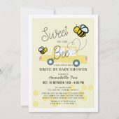 Invitation Doux comme peut Abee Baby shower jaune clair (Devant)