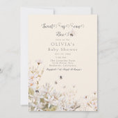 Invitation Doux comme peut Baby shower d'abeille (Devant)