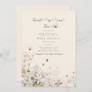 Invitation Doux comme peut Baby shower d'abeille