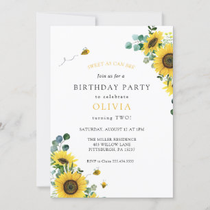 Invitation Doux comme peut Bee Anniversaire