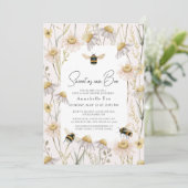 Invitation Doux comme peut Bee Chamomile Baby shower virtuel (Debout devant)