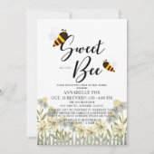 Invitation Doux comme peut Bee Drive-by Baby shower (Devant)
