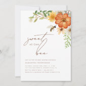 Invitation Doux Comme Peut Être | Baby shower de printemps fl (Devant)