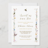 Invitation Doux comme peut être Baby shower Fleur sauvage (Devant)