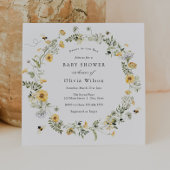 Invitation Doux comme peut être Baby shower Fleur sauvage