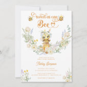 Invitation Doux comme peut être Floral mignon Baby shower (Devant)