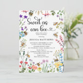 Invitation Doux comme peut Fleur sauvage BumbleBee Baby showe (Debout devant)