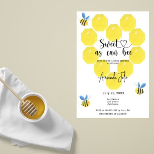 Invitation Doux comme peut l'être une baby shower