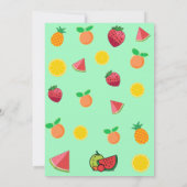 Invitation Doux comme une fête d'été aux fruits (Dos)