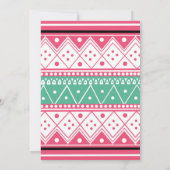 Invitation Doux de Noël moche jolie fête des rennes (Dos)