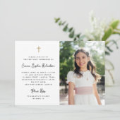 Invitation Doux et simple | Photo Première communion sainte (Debout devant)