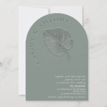Doux feuille tropicale en relief simple