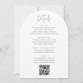 Invitation Doux feuille tropicale en relief simple (Dos)