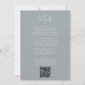 Invitation Doux feuille tropicale en relief simple (Dos)