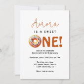 Invitation Doux gâteaux en beignet mignons aquarelle pour 1er (Devant)