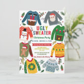 Invitation Doux moche Jumpers Festif de Noël (Debout devant)