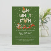 Invitation Doux moche Noël Fête G Oh Quel Amusant (Debout devant)