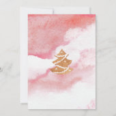 Invitation Doux moche Noël Funny Rustique Aquarelle rouge (Dos)