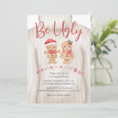 Invitation Doux moche Noël Gingerbread Père Noël Cookie (Debout devant)