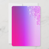 Invitation Doux parties scintillant de rougeur or 16 roses (Dos)