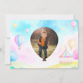 Invitation Doux pastel onederland aquarelle 1er anniversaire (Dos)