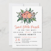 Invitation Doux petite pêche sur le chemin Baby shower (Devant)