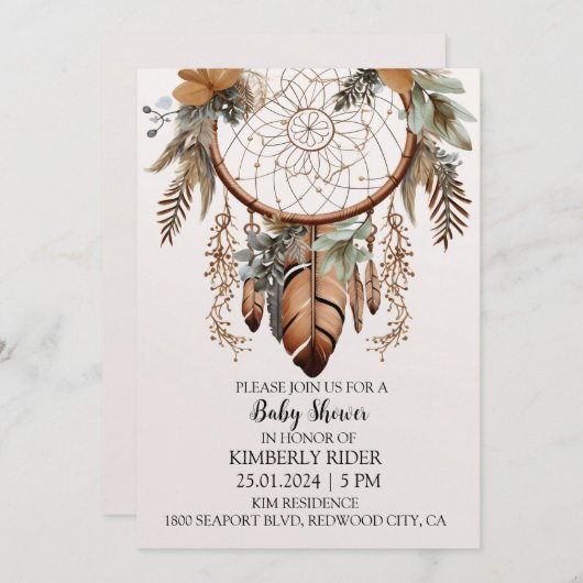 Invitation Doux Rêves (Devant / Derrière)