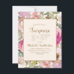 Invitation Doux rose violet Floral Surprise 30e anniversaire<br><div class="desc">Belle eau rose douce et violet aquarelle fleurie avec sauge vert feuille surprise botanique 30e anniversaire invitation à une arrière - plan couleur crème. Contactez-nous pour obtenir de l'aide sur la personnalisation ou pour demander des produits correspondants.</div>