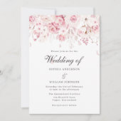 Invitation Doux Roses Roses Roses Roses Roses Rose Élégant Ma (Devant)