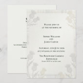 Invitation Doux Sage Gris Bordure de Chardon Botanique Écossa (Devant / Derrière)