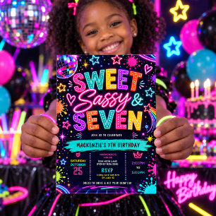 Invitation Doux, Sassy et Sept : 7e anniversaire Neon Glow