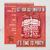 Invitation Doux temps moche pour faire la fête Famille Aquare (Devant / Derrière)