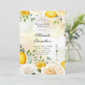 Invitation Doux Yellow Roses Lemons Brunch et Bubbly (Debout devant)