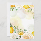 Invitation Doux Yellow Roses Lemons Brunch et Bubbly (Dos)
